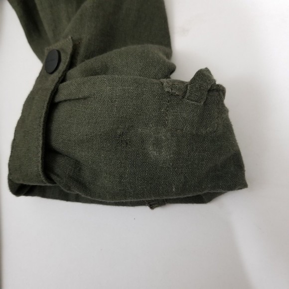 Sanctuary Women's Day Trip Cropped Linen Jacket Military Olive Green Medium - Picture 11 of 11